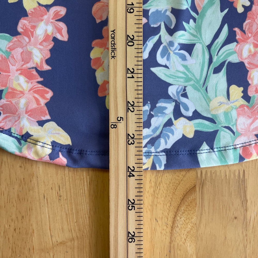 NEW Bad Birdie Womens S Lei'd Floral Sleeveless Golf Polo Tank Blue BBWP001-649 - Picture 8 of 8